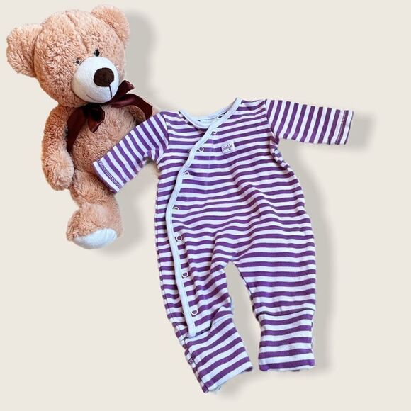 Feetje Purple Striped Infant Body Suit 0-3M - Picture 1 of 5